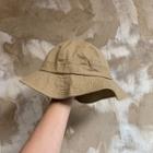 Cotton Linen Bucket Hat Khaki - One Size