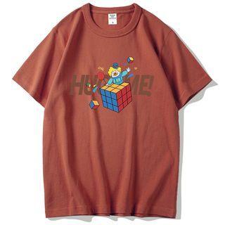 Cartoon Clown Print T-shirt