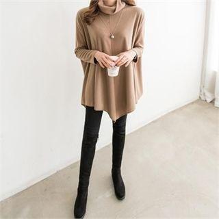 Cowl-neck Dolman-sleeve Flare Top