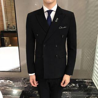 Set: Double-breasted Blazer + Dress Vest + Dress Pants