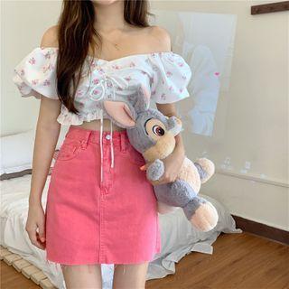 Floral Off-shoulder Cropped Top / Dress