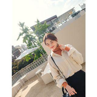 Dip-back Oversized Napped Shirt