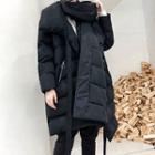 Front-knot Padded Coat Black - One Size