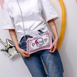 Printed Wing Detail Cross Bag