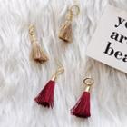 Tassel Earring E179 - Wine Red - One Size