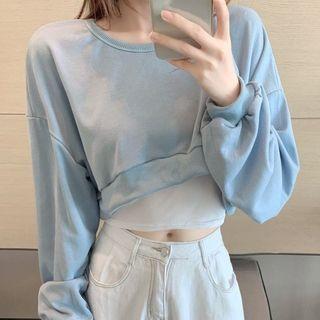 Set: Cropped Chained Sweatshirt + Camisole Top