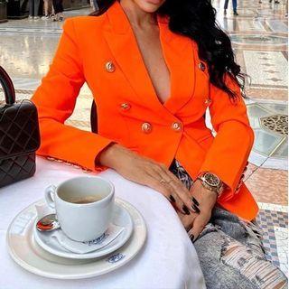 Satin Long Sleeve Blazer