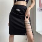 Chained Fitted Irregular Skirt