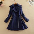 Zip-up A-line Coat Dress