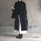 Double Breasted Trench Coat Black - One Size