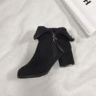 Fold-over Chunky-heel Ankle Boots