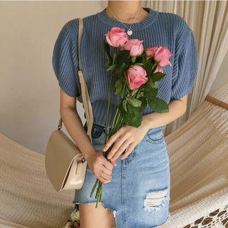 Crew-neck Short-sleeve Sweater