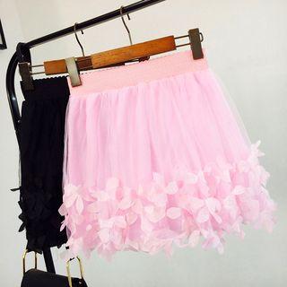 Flower Panel Tiered Skirt