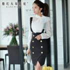 Double-breasted Jumper Skirt