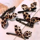 Leopard Patterned Bow Hairpin/ Hair Clip