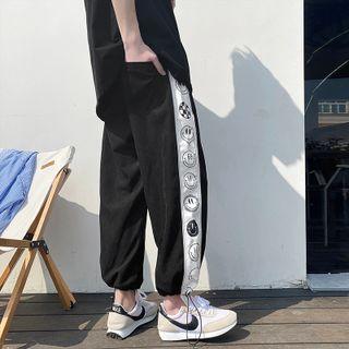 Smiley Face Straight-leg Pants