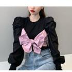 Bow Blouse Black - One Size