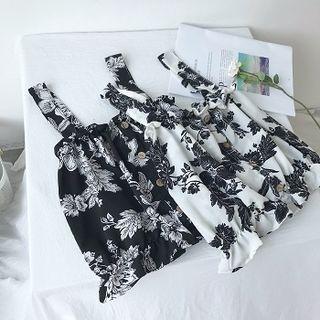 Floral Print Wide-strap Top