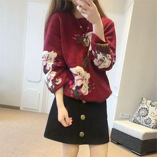 Floral Jacquard Sweater