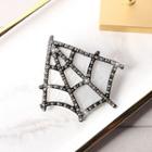 Rhinestone Acrylic Spider Web Hair Clip As Shown In Figure - One Size