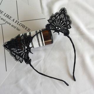 Cat Ear Headband 3504 - 1pc - Black - One Size