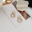 Faux Pearl Drop Earring 1 Pair - 925 Silver - Gold - One Size