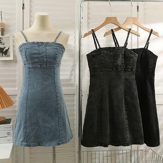 Slim-fit Sleeveless Denim Mini Dress