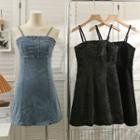 Slim-fit Sleeveless Denim Mini Dress