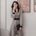 Zip Long-sleeve A-line Dress