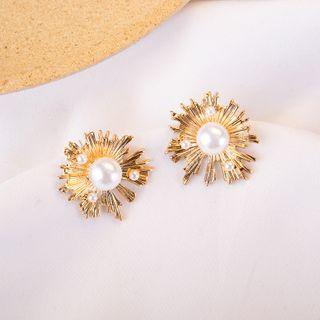 Faux Pearl Stud Earrings Era056 - 13 - One Size