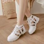 Cutout Lace Up Shoes