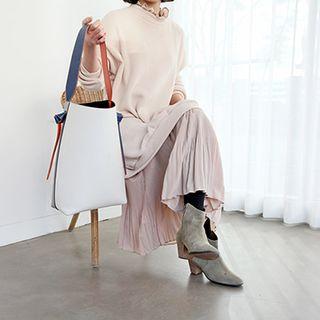 Layered-hem Frilled Maxi Pullover Dress