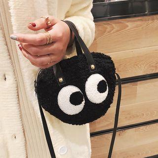 Eyes Velvet Satchel With Strap