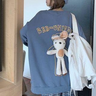 Lettering Animal Sweatshirt