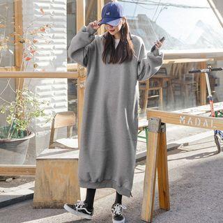 High-neck Zipped Maxi Pullover Dress