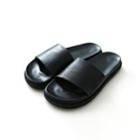 Faux-leather Slide Sandals
