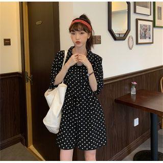 Dotted Shirt Romper