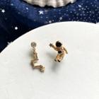 Non-matching Alloy Astronaut & Rhinestone Star Earring 1 Pair - Earring - Astronaut - One Size
