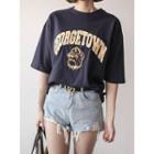 Logo-print Elbow-sleeve T-shirt
