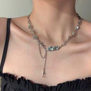 Moonstone Thorn Alloy Necklace