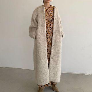Long Cardigan Almond - M