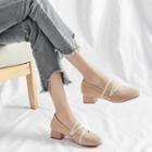 Genuine Suede Strappy Low-heel Mary Janes