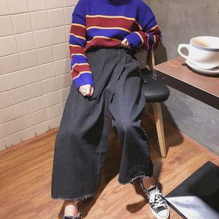Wrap Wide-leg Jeans