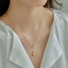 Drop Chain Necklace Gold - One Size