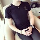 Badge Detail Short-sleeve T-shirt
