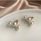 Faux Pearl Bean Earring