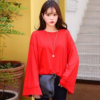 Round-neck Wide Long-sleeve Pullover