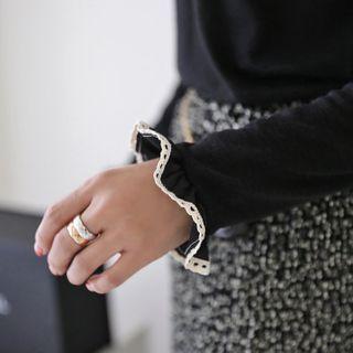 Lace And Frill Detail Top
