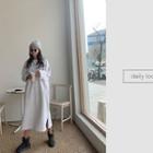 Smiley Print Long T-shirt Dress