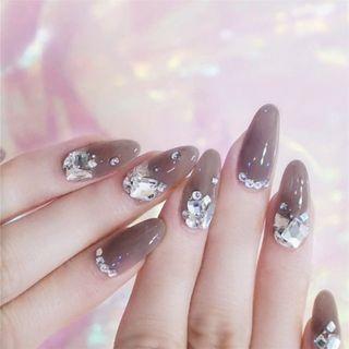 Embellished Faux Nail Tips 59 - Glue - As Shown In Figure - One Size